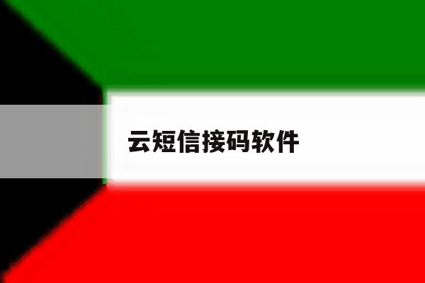 云短信接码软件 云短信接码软件