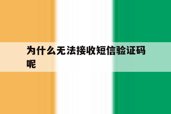 为什么无法接收短信验证码呢 为什么无法接收短信验证码呢