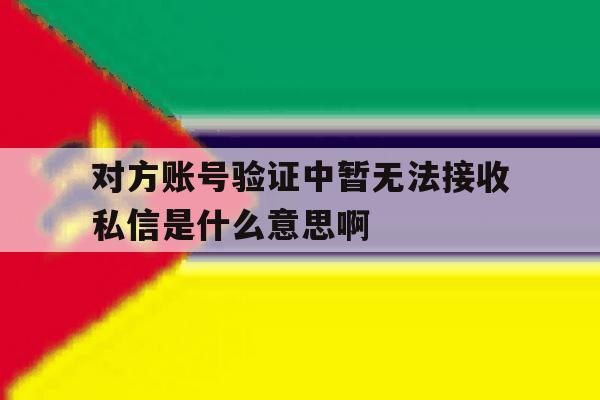 包含对方账号验证中暂无法接收私信是什么意思啊的词条 包含对方账号验证中暂无法接收私信是什么意思啊的词条