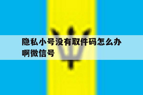隐私小号没有取件码怎么办啊微信号 隐私小号没有取件码怎么办啊微信号