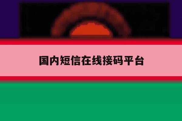 国内短信在线接码平台 国内短信在线接码平台