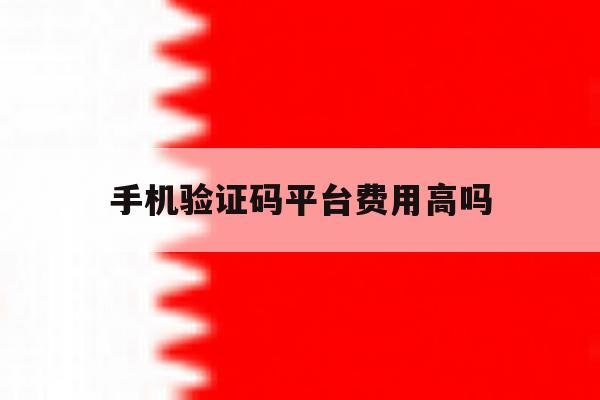 手机验证码平台费用高吗 手机验证码平台费用高吗