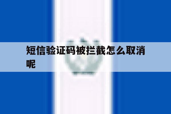 短信验证码被拦截怎么取消呢 短信验证码被拦截怎么取消呢