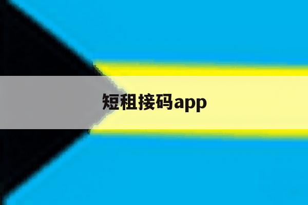 短租接码app 短租接码app