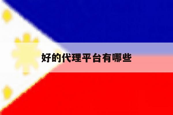 好的代理平台有哪些 好的代理平台有哪些