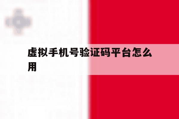 虚拟手机号验证码平台怎么用 虚拟手机号验证码平台怎么用
