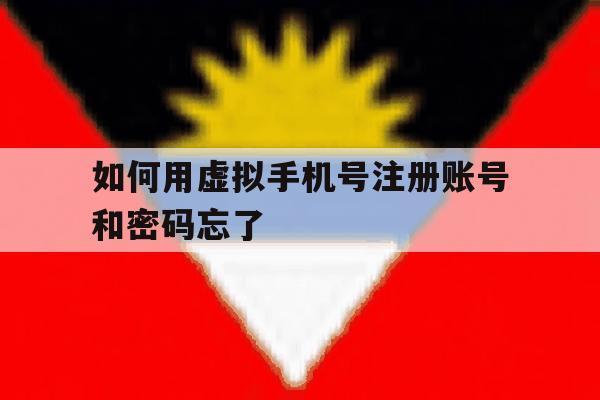 如何用虚拟手机号注册账号和密码忘了