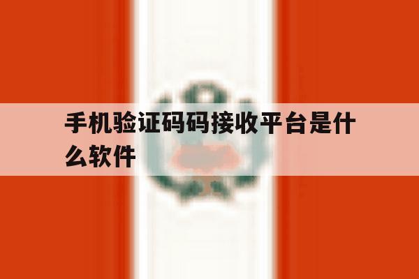 手机验证码码接收平台是什么软件 手机验证码码接收平台是什么软件