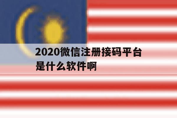 2020微信注册接码平台是什么软件啊