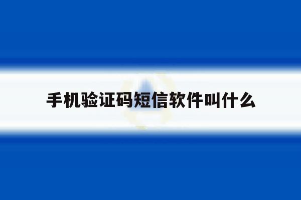 手机验证码短信软件叫什么 手机验证码短信软件叫什么