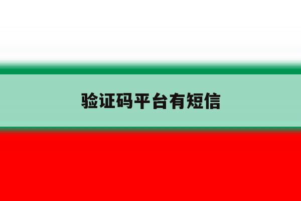 验证码平台有短信 验证码平台有短信