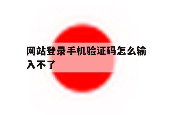 网站登录手机验证码怎么输入不了 网站登录手机验证码怎么输入不了