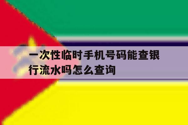关于一次性临时手机号码能查银行流水吗怎么查询的信息 关于一次性临时手机号码能查银行流水吗怎么查询的信息