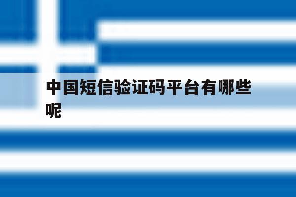 中国短信验证码平台有哪些呢 中国短信验证码平台有哪些呢