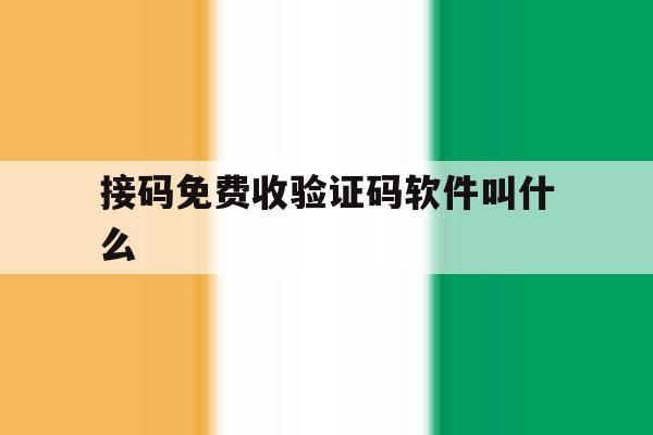 接码免费收验证码软件叫什么 接码免费收验证码软件叫什么