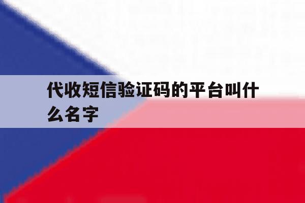代收短信验证码的平台叫什么名字 代收短信验证码的平台叫什么名字