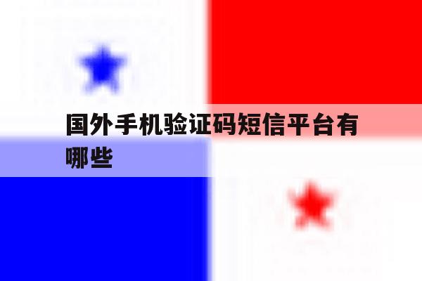 国外手机验证码短信平台有哪些 国外手机验证码短信平台有哪些