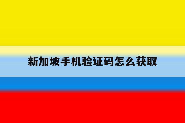 新加坡手机验证码怎么获取 新加坡手机验证码怎么获取