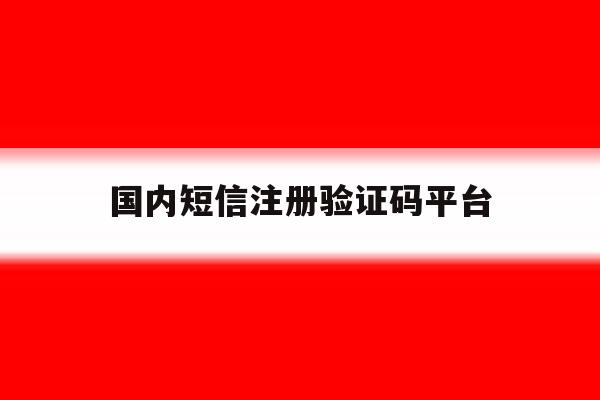 国内短信注册验证码平台 国内短信注册验证码平台