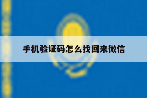 手机验证码怎么找回来微信 手机验证码怎么找回来微信