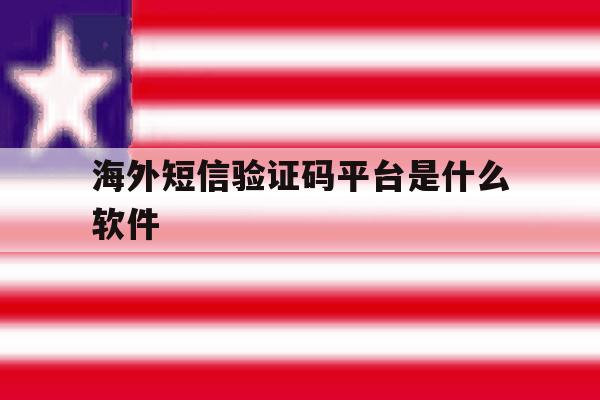 海外短信验证码平台是什么软件 海外短信验证码平台是什么软件