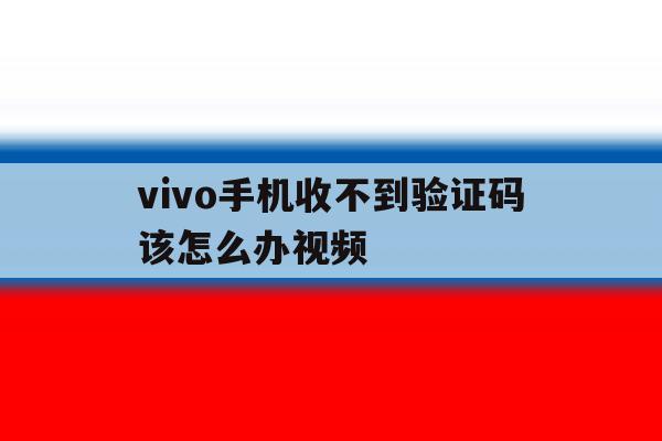 vivo手机收不到验证码该怎么办视频 vivo手机收不到验证码该怎么办视频