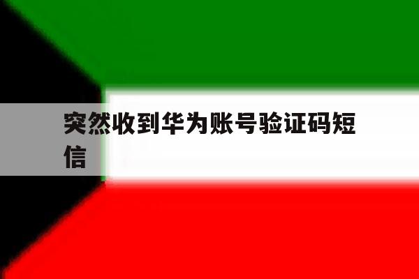 突然收到华为账号验证码短信 突然收到华为账号验证码短信